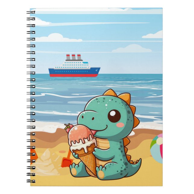 Cuaderno Cino de helados en la playa (Frente)