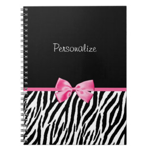 Cuaderno Cinta blanco y negro de moda del rosa del