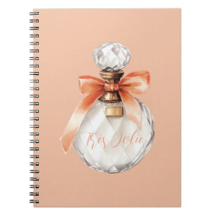 Cuaderno Cinta de botella de perfume Très Jolie (muy bonita