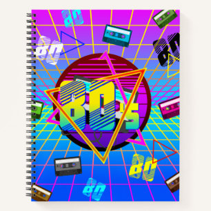 Cuaderno Cinta de Casete Retro de los 80 Old School