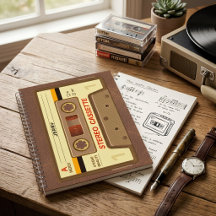Cinta de casete retro de los 90 con nombre