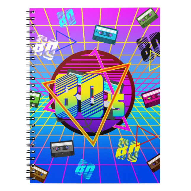 CUADERNO CINTA DE CASSETTE RETRO OLD SCHOOL DE LOS 80 (Frente)