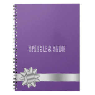 Cuaderno Cinta de cinta morada plateada