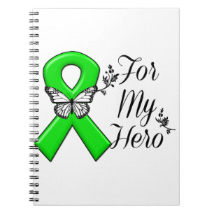 Cuaderno Cinta De Conciencia Verde Para Mi Héroe