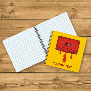 Cuaderno Cinta de Corazón Rojo