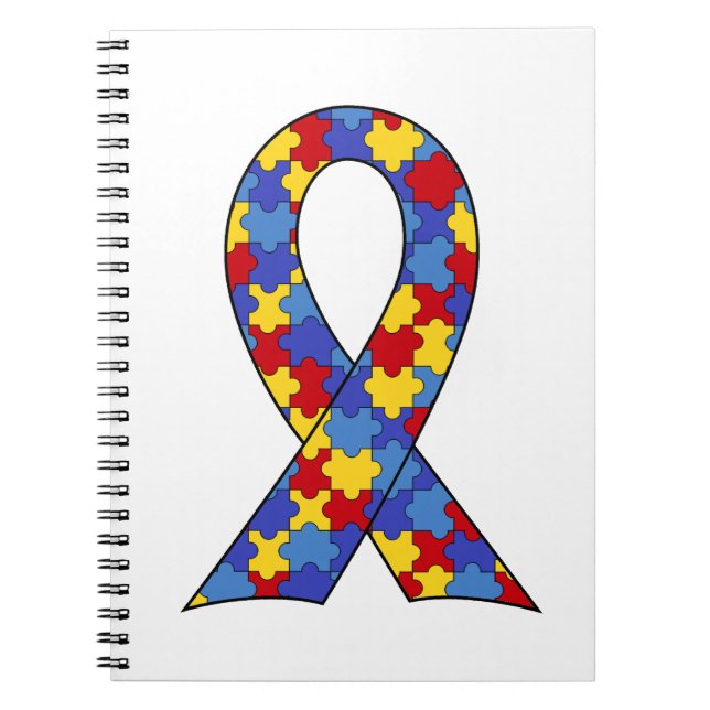 Cuaderno Cinta de la conciencia del autismo (Frente)