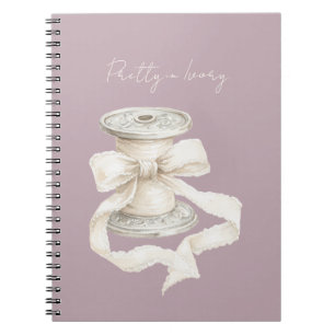 Cuaderno Cinta de marfil púrpura