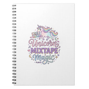 Cuaderno Cinta de Mezcla Mágica de Unicornio Adorable y Dis