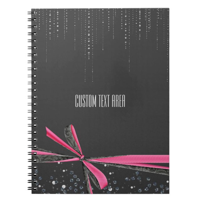 Cuaderno Cinta de parqueas rosadas y bloc de notas para bol (Frente)