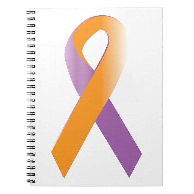 Cuaderno Cinta de sensibilización púrpura y Naranja (Frente)