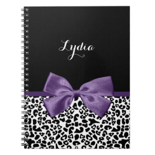 Cuaderno Cinta púrpura con nombre de Bonito de impresión