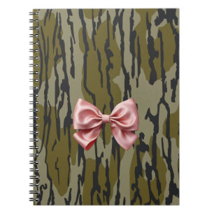 Cuaderno Cinta rosada de camo de camo para mujeres de Botto