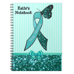 Cuaderno Cinta verde azulada de sensibilización sobre el cá