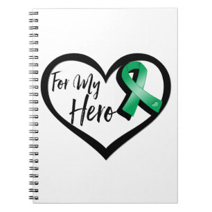 Cuaderno Cinta verde esmeralda para mi héroe
