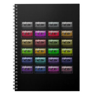 CUADERNO CINTAS DE CASSETTE AMANTE DE LA MÚSICA RETRO