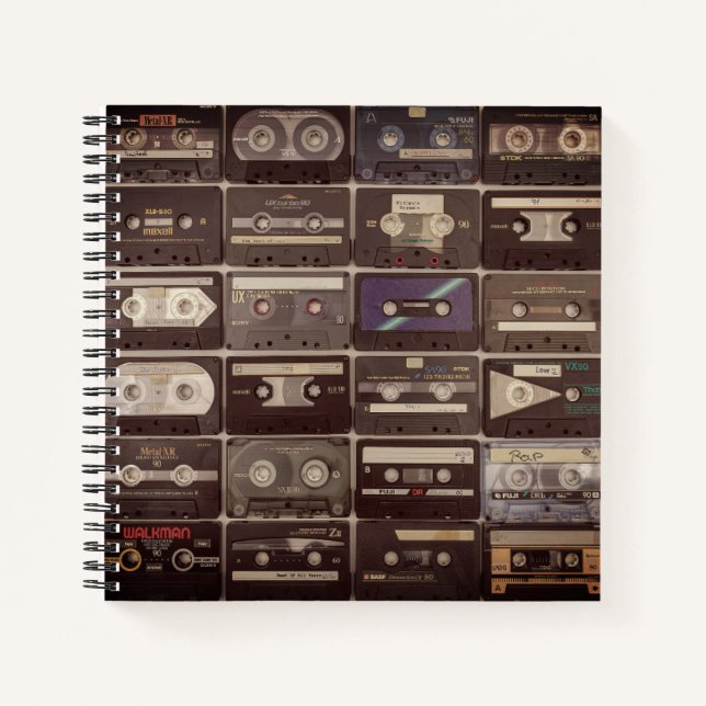 Cuaderno Cintas de cassette retro (Anverso)