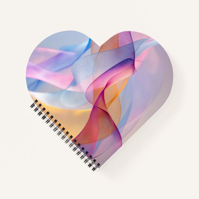 Cuaderno Cintas Fluyentes Coloridas Abstractas (Anverso)