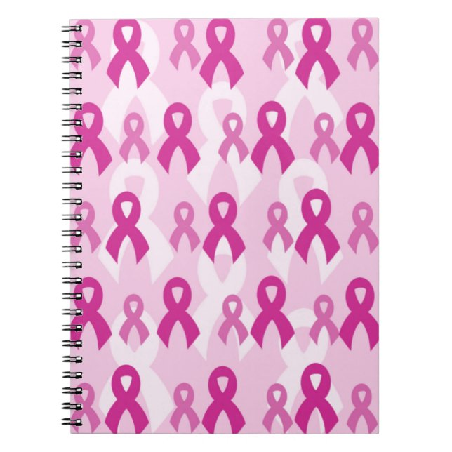 Cuaderno Cintas rosadas/Ligeras... Cáncer de mama (Frente)