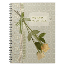 Cuaderno Cintas y rosas colgantes CC0833 Retro romántico