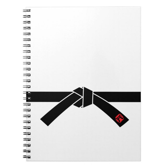 Cuaderno Cinturón negro, 黒 de artes marciales, 武 道 (Frente)