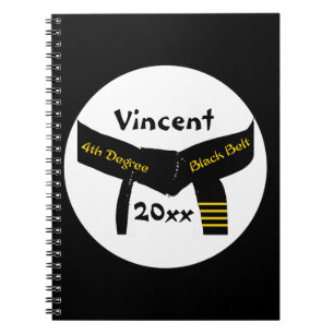 Cuaderno Cinturón negro de cuarto grado de artes marciales