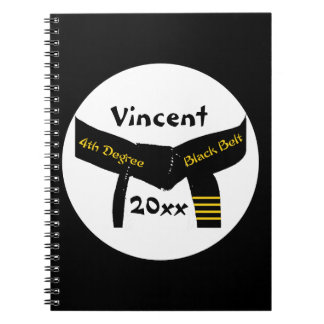 Cuaderno Cinturón negro de cuarto grado de artes marciales