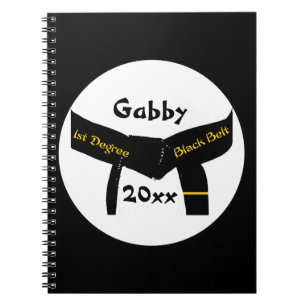 Cuaderno Cinturón negro de primer grado de artes marciales