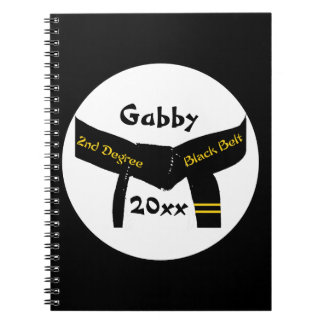 Cuaderno Cinturón negro de segundo grado de artes marciales