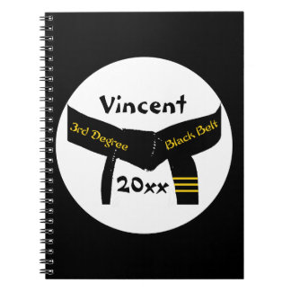 Cuaderno Cinturón negro de tercer grado de artes marciales