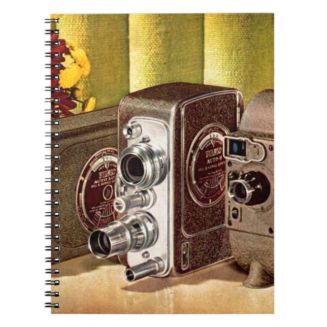 Cuaderno circa 1950 home movie cameras ad (Frente)