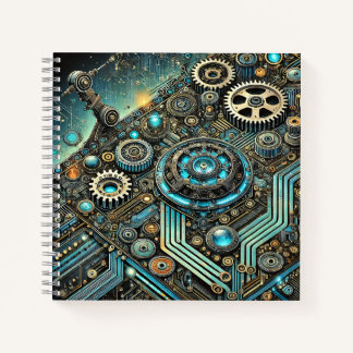 Cuaderno Circuitos de Steampunk y Sistema Cibernético