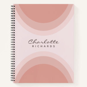 Cuaderno Círculo abstracto rosa claro moderno