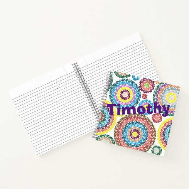 Cuaderno Círculo concentrado personalizado de un solo bloc  (Interior)