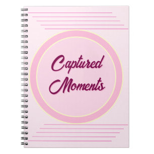 Cuaderno Círculo concéntrico romántico en rosa bebé