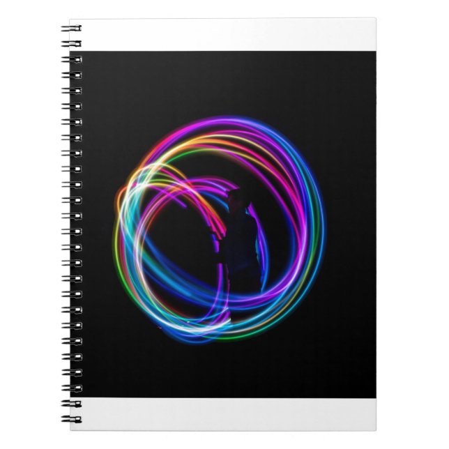 Cuaderno círculo de arco iris neón (Frente)
