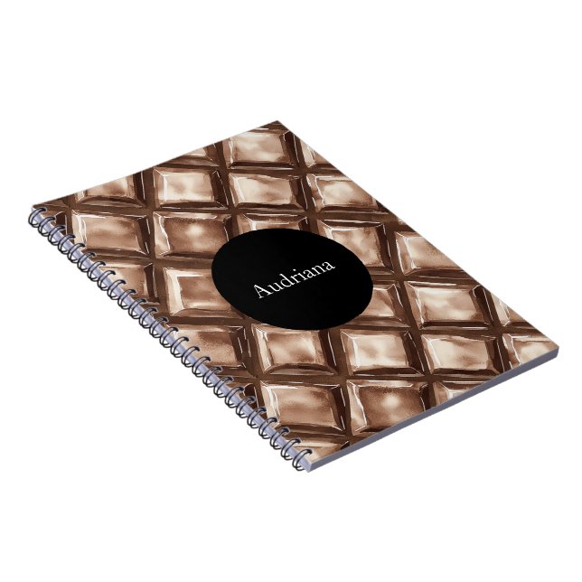 Cuaderno Círculo de barra de chocolate personalizado (Lado Derecho)