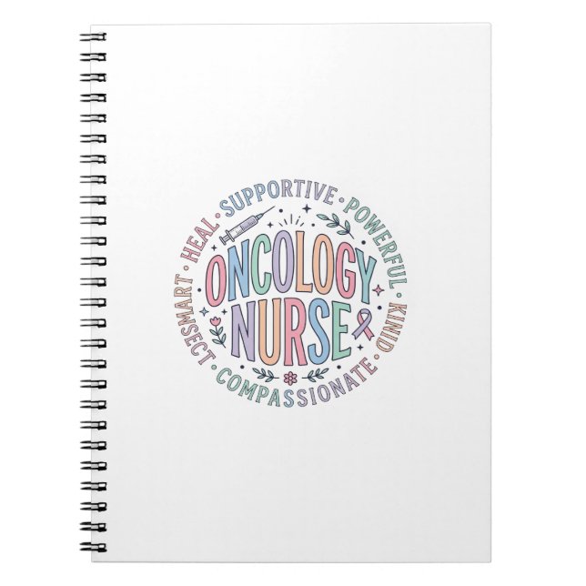 Cuaderno Círculo de enfermera de oncología cita diseño de c (Frente)