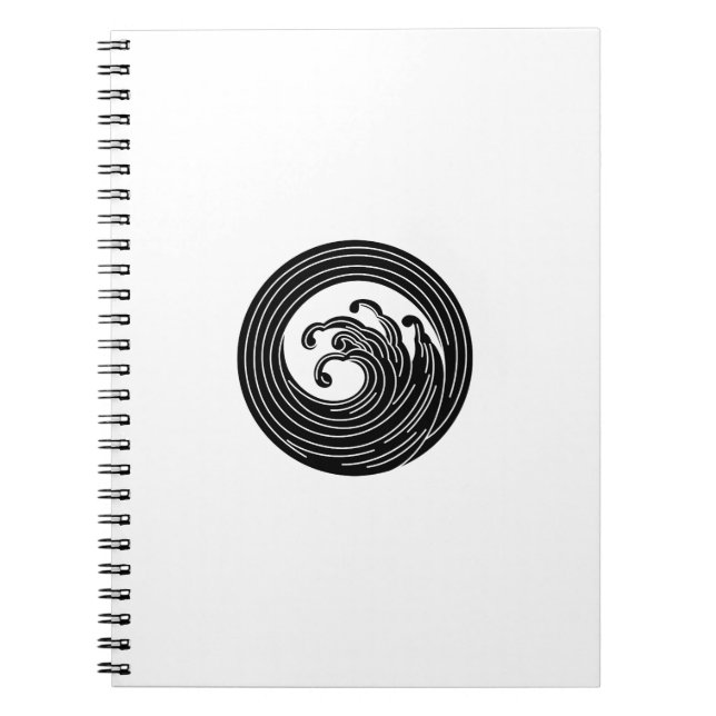 Cuaderno Círculo de onda en remolino (Frente)