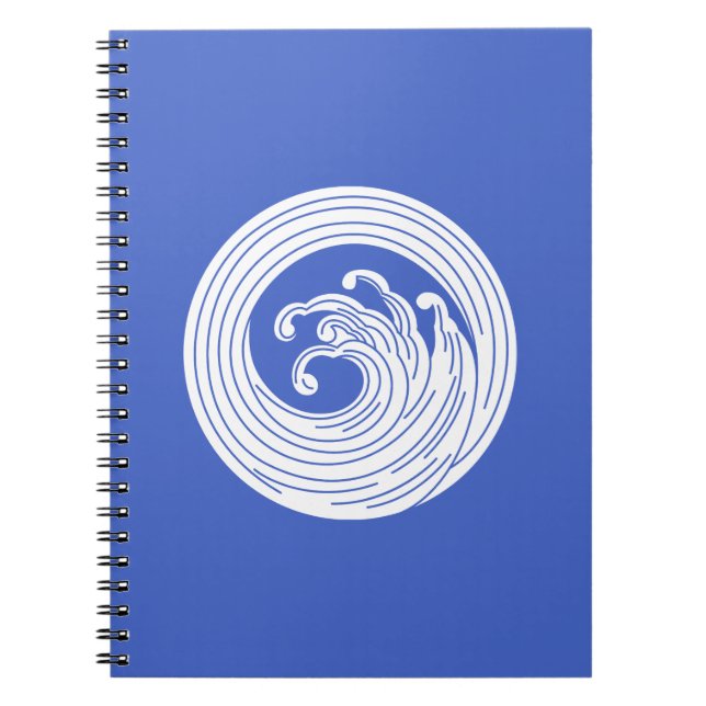 Cuaderno Círculo de onda en remolino (Frente)