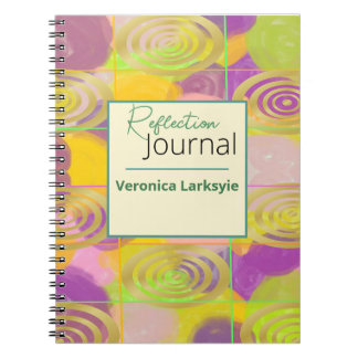 Cuaderno Círculo dorado colorido abstracto