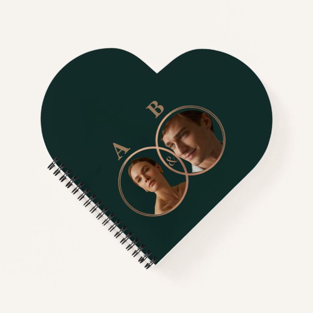 Cuaderno Círculo entrelazado de pareja (Anverso)