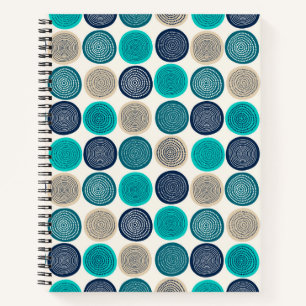 Cuaderno Círculo escandinavo de puntos de mandala Patrón 1