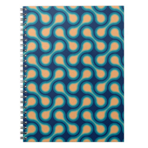 Cuaderno Círculo gráfico funky de los años 1970 de Metaball