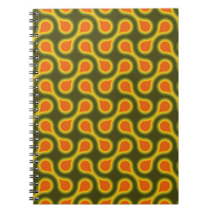 Cuaderno Círculo gráfico funky de los años 70 de Metaball B