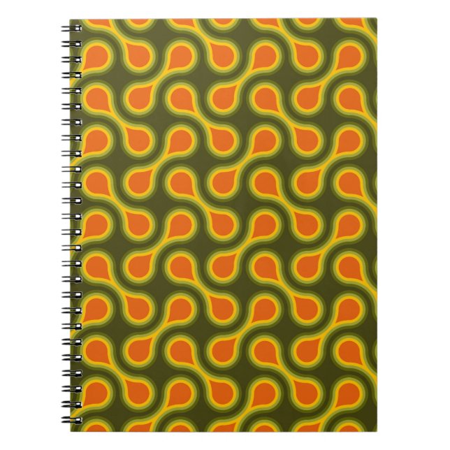 Cuaderno Círculo gráfico funky de los años 70 de Metaball B (Frente)