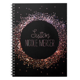 Cuaderno Círculo Purpurina rosado