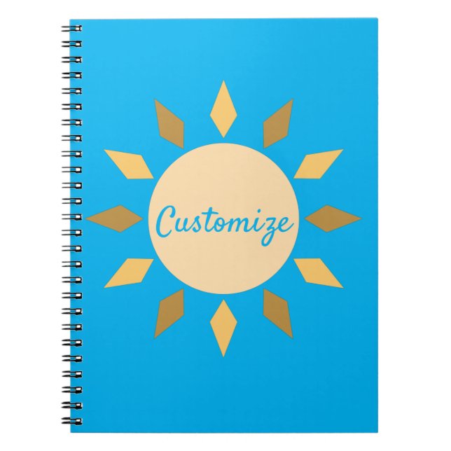 Cuaderno Círculo solar geométrico Thunder_Cove (Frente)