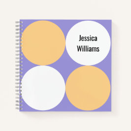 Cuaderno Círculos abstractos personalizados de mediados de 