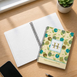 Cuaderno Círculos abstractos y deja cita en monograma 
