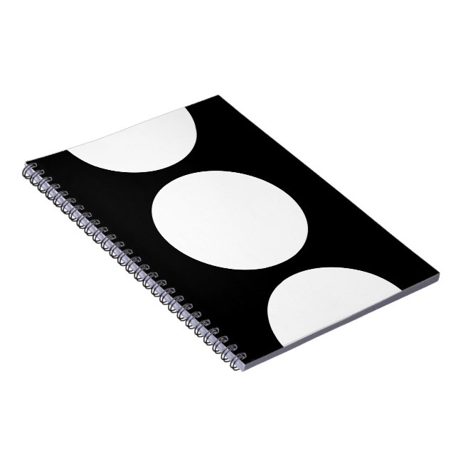 Cuaderno Círculos blancos en negro (Lado Derecho)